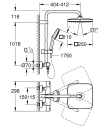 Grohe Vitalio Comfort Dusjsystem Ø250 mm, Med termostat, Krom