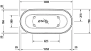 Duravit Luv Frittstående badekar 1600x750 mm,