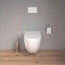 Duravit Starck 3 Vegghengt Toalettpakke u/skyllekant, m/myktlukkende sete/lokk