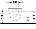 Duravit DuraStyle Vegghengt toalett 370x540 mm, Rimless, Hvit m/HG