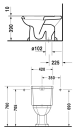 Duravit Serie 1930 Gulvstående toalett 355x665 mm, Loddrett avløp