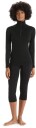 Icebreaker 200 Oasis Ls Half Zip Dame Black L