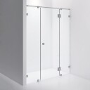 INR Iconic Nordic Rooms Dusjnisje ARC 7 Måltilpasset Brushed Stainless / Opal Klart Glass