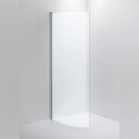 INR Iconic Nordic Rooms Dusjvegg Linc Josephine B78 og B88cm Matt Aluminium / 78cm Klart Glass