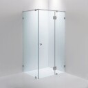 INR Iconic Nordic Rooms Dusjhjørne ARC 15 Måltilpasset Brushed Stainless / Opal Klart Glass