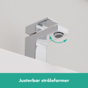 Hansgrohe Vernis Servantbatteri 70 Med bunnventil, Krom