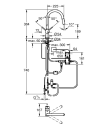 Grohe Minta Touch blandebatteri m. C-kran og uttrekkbar tut