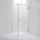 INR Iconic Nordic Rooms Dusjhjørne ARC 13 Original Brushed Brass / 80x90cm Klart Glass