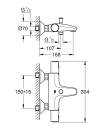 Grohe Precision Start Badekartermostat Sort Matt