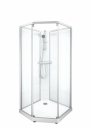 Contura Showerama 10-5 Classic 100x100 cm, alu matt profil, klart glass