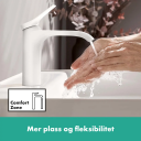 Hansgrohe Vivenis Servantbatteri 110 Med Oppløftventil, Hvit Matt