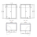 INR Iconic Nordic Rooms Dusjnisje ARC 4 Frame Måltilpasset Svart Matt / Frostet Glass