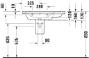 Duravit D-Neo servant, 80x48 cm, venstre, hvit