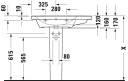 Duravit D-Neo servant, 80x48 cm, venstre, hvit