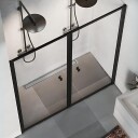 Macro Design Empire Nisjedusj Saloon Gunmetal / 156-159cm Klart Glass med Sprosser