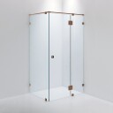 INR Iconic Nordic Rooms Dusjhjørne ARC 15 Måltilpasset Brushed Bronze / Klart Glass