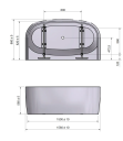 Svedbergs Lule Badekar 1580x830 mm, Hvit