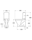 Gustavsberg Nordic3 3500 Gulvst. toalett Med skjult S-lås