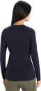 Icebreaker W 200 Oasis Ls Crewe Ski Strip Ib/Midnight Navy S