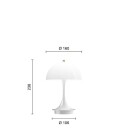 Louis Poulsen - Panthella 160 table Bordlampe Anniversary IP44 Messing/Opal Hvit Louis Poul