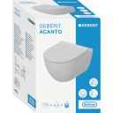 Geberit Acanto Sett Vegghengt Toalett TurboFlush m/sete SC/QR Hvit KeraTect