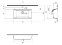 Westerbergs Sjö Møbelservant 910x465x175 mm, Hvit