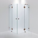 INR Iconic Nordic Rooms Dusjhjørne ARC 16 Måltilpasset Brushed Bronze / Frostet Glass