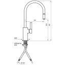 Tapwell Arm375 med Uttrekkbar tut Brushed Black Chrome (TA-9426362)