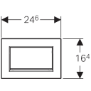 Geberit Sigma30 Betjeningsplate Hvit/Krom/Hvit