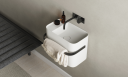 Copenhagen Bath Yuno Rail 41 servant 410x240 mm, Hvit Matt