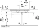 Duravit DuraStyle Møbelservant 1000x480 mm, 1 bl.hull, u/o.l, Hvit m/WG