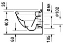 Duravit Starck 3 Compact Vegghengt toal. 360x485 mm. Hvit