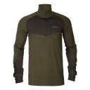 Härkila Men's Base Warm Baselayer Shirt XL, Willow Green/Shadow Brown