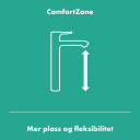 Hansgrohe Finoris Servantbatteri 110 Med bunnventil, Sort Matt