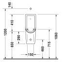 Duravit Starck 3 Urinal Hvit