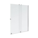 Alterna Pureday Walk-in Dusj med Klart Glass - B110-180cm Svart Matt / 120-140cm Høyre Hengslet