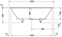 Duravit DuraSquare Badekar f/innbygging 1800x800 mm. Produsert i DuraSolid A