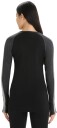 Icebreaker Women's 125 Zoneknit™ Long Sleeve Crewe M, Jet Heather/Black/Metro Heather/Cb