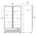 Scandomestic display fryseskap 200 cm DF1006BD