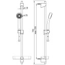 Oras Armatur Apollo Dusjsett 540Ø70mm - Justerbart Veggfeste Krom