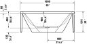 Duravit Xviu Frittstående Badekar 1600x800 mm, med stativ