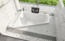 Duravit Paiova Badekar for innbygging 1700x1300 mm, Høyre hjørne