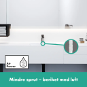 Hansgrohe Vernis Servantbatteri 100 Med bunnventil, Sort Matt