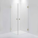 INR Iconic Nordic Rooms Dusjhjørne ARC 12 Original Brushed Brass / 90x90cm Klart Glass