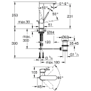 Grohe Plus servantbatteri Med svingbar tut, Brushed hard Graphite