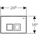 Geberit Delta50 Betjeningsplate Til Delta sisterne, Mattkom
