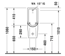 Duravit Starck 3 Urinal Hvit, WonderGliss