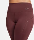 Nike Dri-Fit Go High Waist Tights Dame Burgundy Crush/Black S