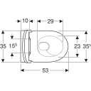 Geberit Acanto Sett Vegghengt Toalett TurboFlush m/sete SC/QR Hvit KeraTect