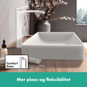 Hansgrohe Vivenis Servantbatteri 250 Med Oppløftventil, Hvit Matt